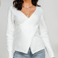 Crisscross Front Ribbed Knit Top