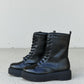 Weeboo Big Steps Platform Combat Boots in Black