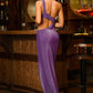 Cutout One-Shoulder Split Maxi Dress