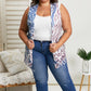 Vocal Mesa Point Printed Sleeveless Cardigan