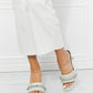 Cape Robbin Chain Detail Slide-On Heels in Sage