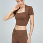 Short Sleeve Cropped Sports Top
