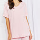 Zenana Self Love Full Size Brushed DTY Microfiber Lounge Set in Dusty Pink