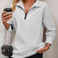 Zip-Up Dropped Shoulder Sweatshirt