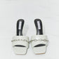 Cape Robbin Chain Detail Slide-On Heels in Sage