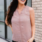 Swiss Dot Lace Detail Plunge Tank