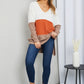 Culture Code Color Block Slit Tunic Rib-Knit Top