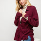 Davi & Dani Full Size Button Down Tied Slit Jacket