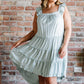White Birch Beautiful Skies Full Size Tiered High-Low Dress