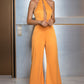 Cutout Halter Neck Backless Wide Leg Jumpsuit