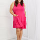 Zenana In The Groove Full Size Sleeveless Ruffle Dress