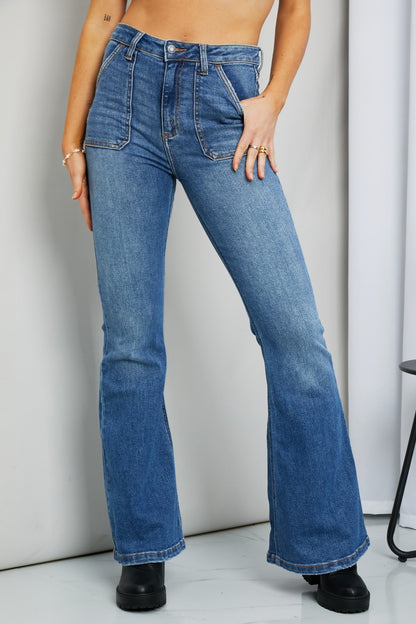 Cello Flare Jeans with Pockets