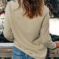 Contrast Quarter-Snap Long Sleeve Sweatshirt