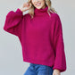 Zenana First Snow Ribbed Turtleneck Sweater