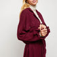 Davi & Dani Full Size Button Down Tied Slit Jacket