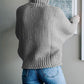 Dropped Shoulder Rolled Hem Sweater