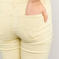 YMI Jeanswear Kate Hyper-Stretch Full Size Mid-Rise Skinny Jeans in Banana Cream