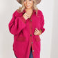 Davi & Dani Cliffhanger Full Size Teddy Button Down Shacket