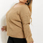 CY Fashion Just a Little Twist Full Size Open Back Sweater