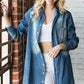 Veveret Pocketed Button Up Washed Denim Shirt