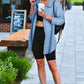Striped Button Up Longline Shirt