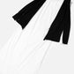 Two-Tone Faux Layered Slit Dress