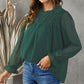 Dotted Tie Back Smocked Blouse