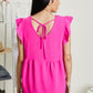 Cotton Bleu At The Summit Full Size Airflow Babydoll Top