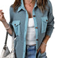 Waffle-Knit Shacket with Pockets