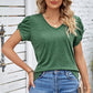 V-Neck Twisted Short Sleeve T-Shirt