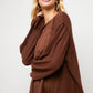 Davi & Dani Full Size Waffle-Knit Round Neck Top