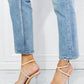 Cape Robbin Rhinestone Strap Open-Toe Heels in Nude