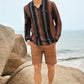 Striped Long Sleeve Buttoned Shirt