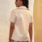 Button Front Short Sleeve PU Leather Shirt