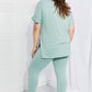 Zenana Self Love Full Size Brushed DTY Microfiber Lounge Set in Dusty Green