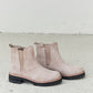 Weeboo Elastic Panel Faux Leather Booties