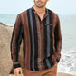 Striped Long Sleeve Buttoned Shirt