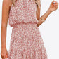 Ditsy Floral Grecian Neck Sleeveless Dress