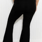 Zenana Let's Get Movin' Full Size Raw Hem Flared Yoga Pants