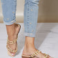 Cape Robbin Never Too Late Studded Strappy Slide-On Sandals