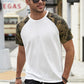 Camouflage Raglan Print Tee