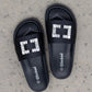 Weeboo Crystal Skies Rhinestone Buckle Slide Sandals
