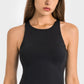 Crisscross Back Round Neck Yoga Tank
