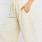 CY Fashion Full Size Drawstring Waist Wide Leg Pants