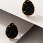 Two-Tone Crystal Pear Shape Earrings