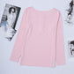 Contrast Lace Button Up Top