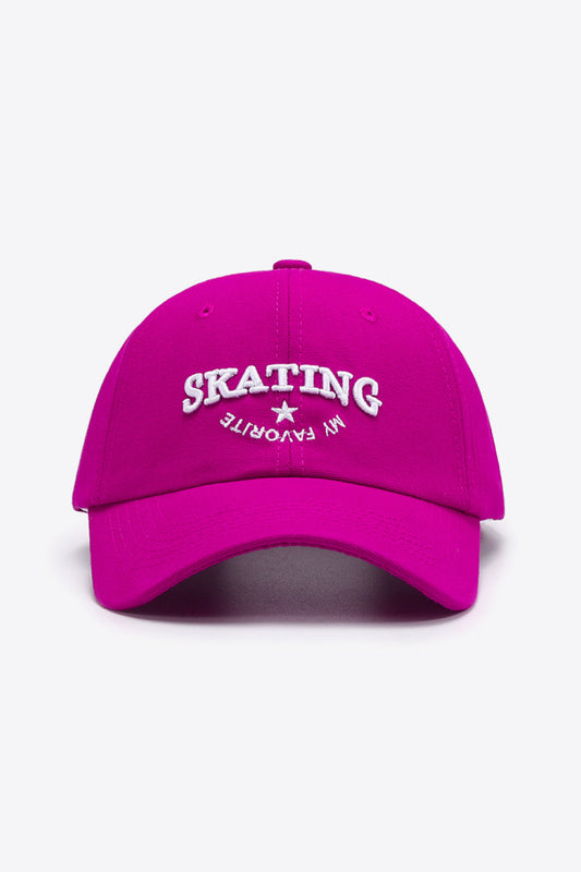 SKATING Letter Embroidery Baseball Cap