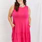 Zenana In The Groove Full Size Sleeveless Ruffle Dress