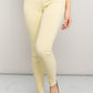 YMI Jeanswear Kate Hyper-Stretch Full Size Mid-Rise Skinny Jeans in Banana Cream