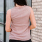 Swiss Dot Lace Detail Plunge Tank